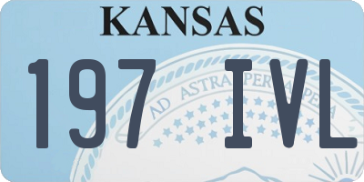 KS license plate 197IVL
