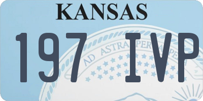 KS license plate 197IVP