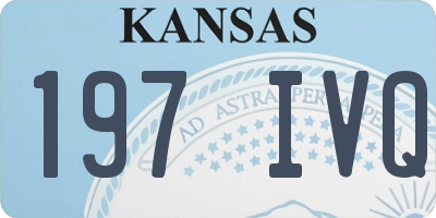 KS license plate 197IVQ