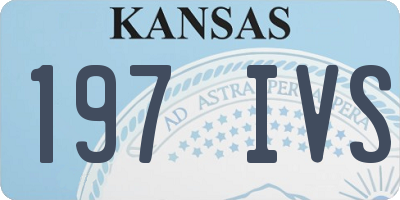 KS license plate 197IVS