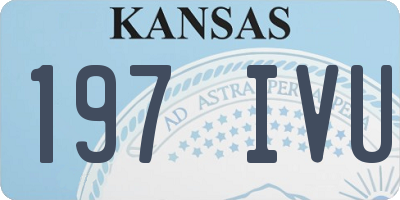 KS license plate 197IVU