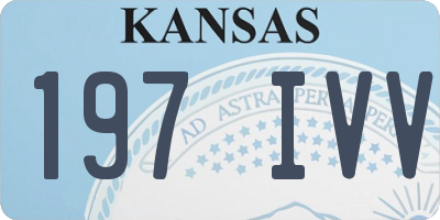 KS license plate 197IVV
