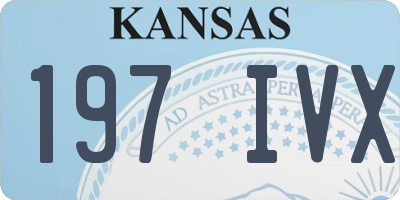 KS license plate 197IVX