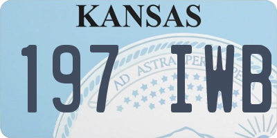 KS license plate 197IWB