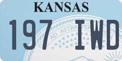 KS license plate 197IWD