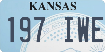 KS license plate 197IWE