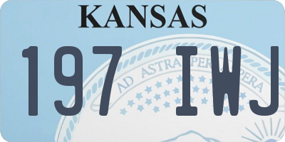 KS license plate 197IWJ