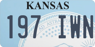 KS license plate 197IWN