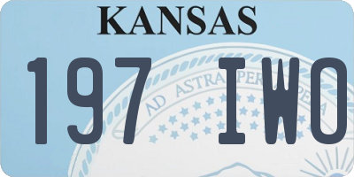KS license plate 197IWO