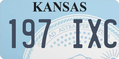 KS license plate 197IXC