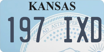 KS license plate 197IXD