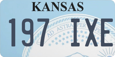 KS license plate 197IXE
