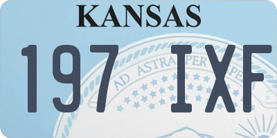KS license plate 197IXF