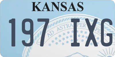 KS license plate 197IXG