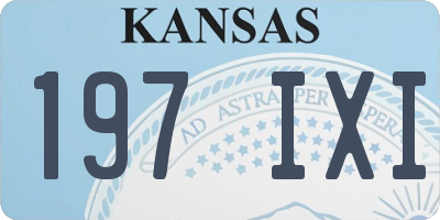 KS license plate 197IXI