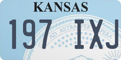 KS license plate 197IXJ