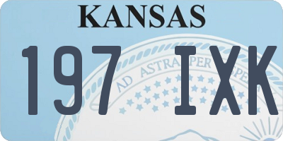 KS license plate 197IXK