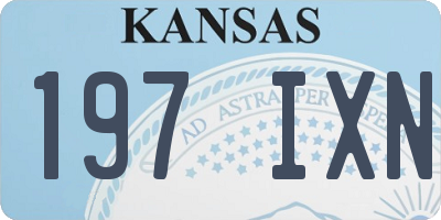 KS license plate 197IXN