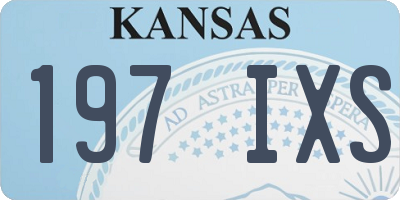KS license plate 197IXS