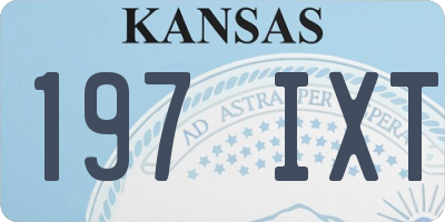 KS license plate 197IXT