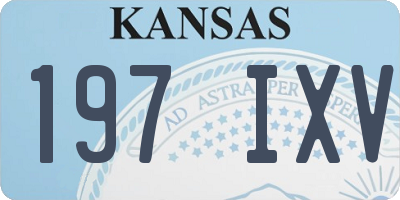KS license plate 197IXV