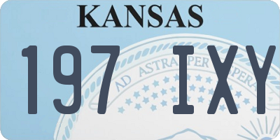 KS license plate 197IXY