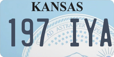 KS license plate 197IYA