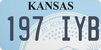 KS license plate 197IYB