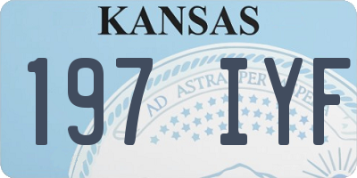 KS license plate 197IYF
