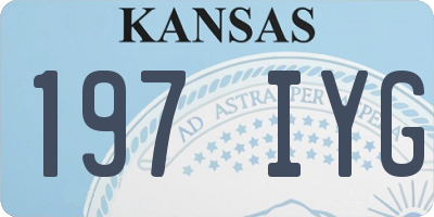KS license plate 197IYG