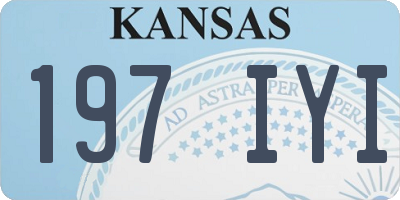 KS license plate 197IYI