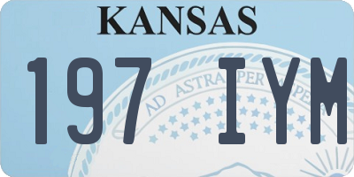 KS license plate 197IYM