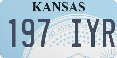 KS license plate 197IYR