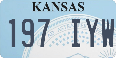 KS license plate 197IYW