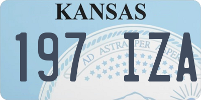 KS license plate 197IZA