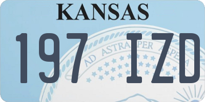 KS license plate 197IZD