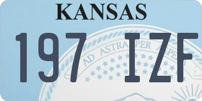 KS license plate 197IZF