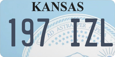 KS license plate 197IZL