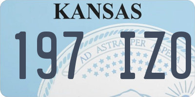 KS license plate 197IZO
