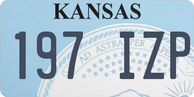 KS license plate 197IZP