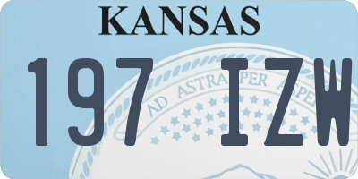 KS license plate 197IZW