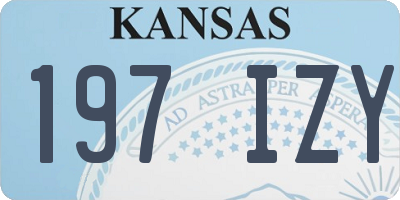 KS license plate 197IZY