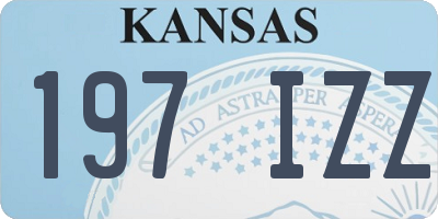 KS license plate 197IZZ