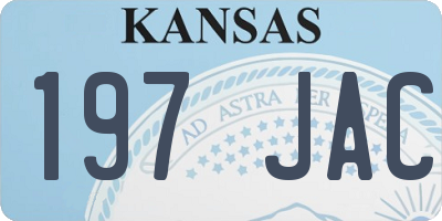 KS license plate 197JAC