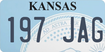 KS license plate 197JAG