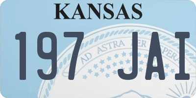 KS license plate 197JAI