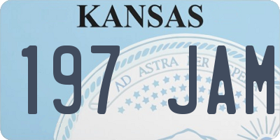 KS license plate 197JAM