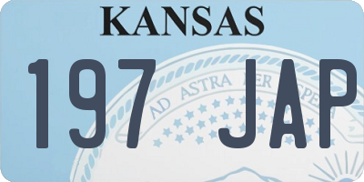KS license plate 197JAP
