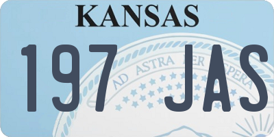 KS license plate 197JAS