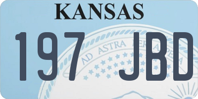 KS license plate 197JBD